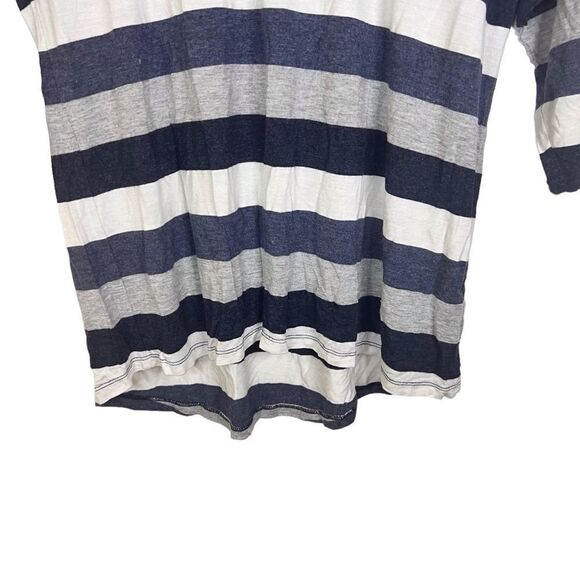 Sunday Womens Striped 3/4 Sleeve Nautical Super Soft Shirt Size Small‎ Preppy - Picture 2 of 7